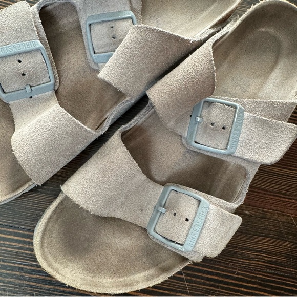 Birkenstock Gray Sandals Comfortable Adjustable Straps - Picture 3 of 4